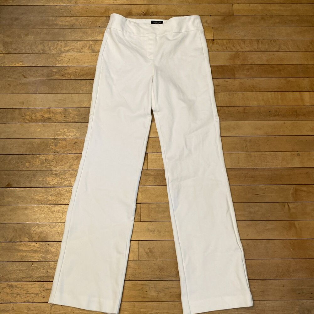 Jones & Co. Jones New York Women’s Pants Size Medium White Office Straight Leg